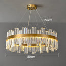 Axyaa Crystal Chandelier Pendant Light for Luxury Living Room Bedroom Lighting