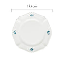 Axyaa Swallow Dessert Plate - Small Beige Flat Serving Platter