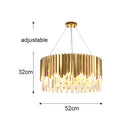 Axyaa Crystal Ceiling Chandelier: Luxury LED Lighting for Modern Living Spaces
