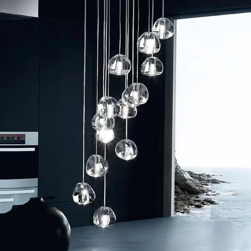 Nordic Crystal Chandelier for Modern Living Spaces by Axya