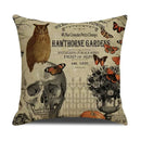 Axyaa Halloween Skull Head Pumpkin Pillow Covers for Horrible Holiday Home Decor