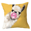 Axyaa Alpaca and Cactus Pattern Pillowcase for Home Sofa Decoration