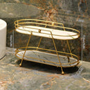 Axyaa Gold Vanity Organizer for Bathroom Coutertop and Makeup Storage