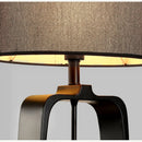 Axyaa Black Iron Desk Lamp with Linen Fabric Shade & E27 LED Bulb