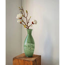Axyaa Chinese Celadon Glass Vase: Song Dynasty Aesthetic, Perfect for Flowers, Orchid, Living Room