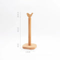 Axyaa Wooden Paper Towel Holder, Cartoon Lazy Rag Kitchen Rack
