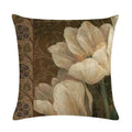 Retro White Flower Pattern Cushion Cover - Axyaa Home Decor Pillowcase