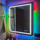 Axyaa LED Bathroom Mirror 800x800mm Square Dimmable Backlit Anti-fog Memory Waterproof