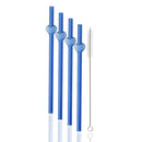 Axyaa Heart Glass Straws: Reusable, Eco-Friendly, 4-Pack with Cleaning Brush