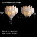 Axyaa Elegant Tassel Chain Ceiling Chandelier - Dimmable E14 Base