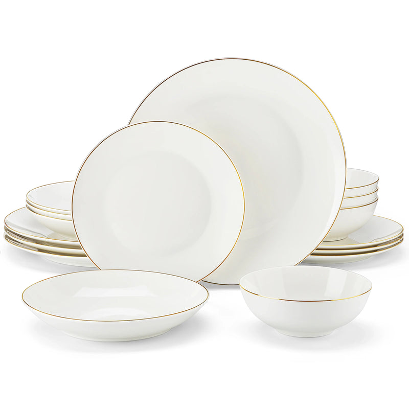 Axya JERA 32-Piece White Porcelain Tableware Set for 8