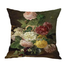 Axyaa Retro Safflower Oil Painting Pillowcase