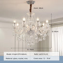 Axyaa French Lustre Crystal Chandelier Living Room Decor Glass Pendant Lights