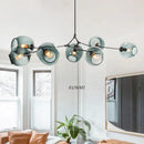 Axyaa Molecular Glass Chandelier LED Pendant Light for Home Decor