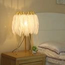 Axyaa Nordic Ostrich Feather Ceiling Light Chandelier for Dining & Bedroom