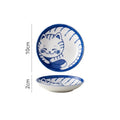 Axyaa Creative Cat Pattern Ceramic Seasoning Dish - Cute Appetizer Plate for Molecular Cooking