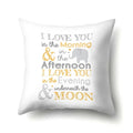 Axyaa Elephant Pattern Polyester Cushion Cover 45x45cm Home Decor Square Pillowcase