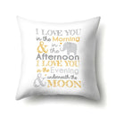 Axyaa Elephant Pattern Polyester Cushion Cover 45x45cm Home Decor Square Pillowcase