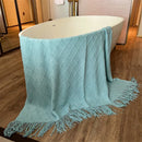 Axyaa Nordic Knitted Throw Blanket for Bed Sofa Travel TV Soft Towel Plaid Tapestry