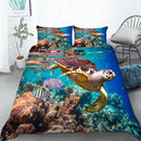 Axyaa Sea Turtle Comforter Set: Ocean Themed Bedding Collection for Teens Boys And Girls