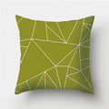Army Green Geometric Printed Pillowcase by Axyaa for Living Room and Bedroom Decor