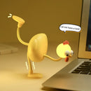 Axyaa Chicken Night Light Mini Table Lamp with Octopus Tentacles Fun Pieces