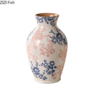 Axyaa Blue White Porcelain Vase Plant Pots Floral Room Decor