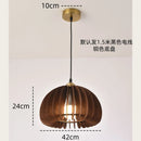 Axyaa Walnut Wood Chandelier Pendant Light for Bedroom & Dining Room