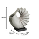 Axyaa Conch Vase Resin Floral Decor for Aesthetic Room Ambiance