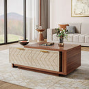 Axyaa Extendable Wood Coffee Table with Reversible Top & 2 Drawers
