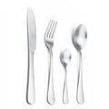 Axyaa Matte Silver Stainless Steel Cutlery Set - 4/6/16/24pcs Dinnerware Steak Knife Fork Spoon