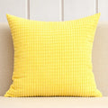 Axyaa Soft Corduroy Corn Grain Throw Pillow Cover for Home Decor - 40/45/50cm