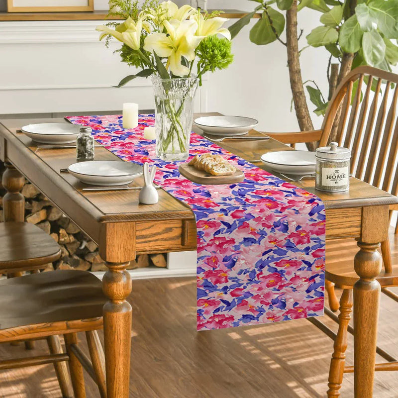 Axyaa Abstract Floral Table Runner for Kitchen Dining Party Decor