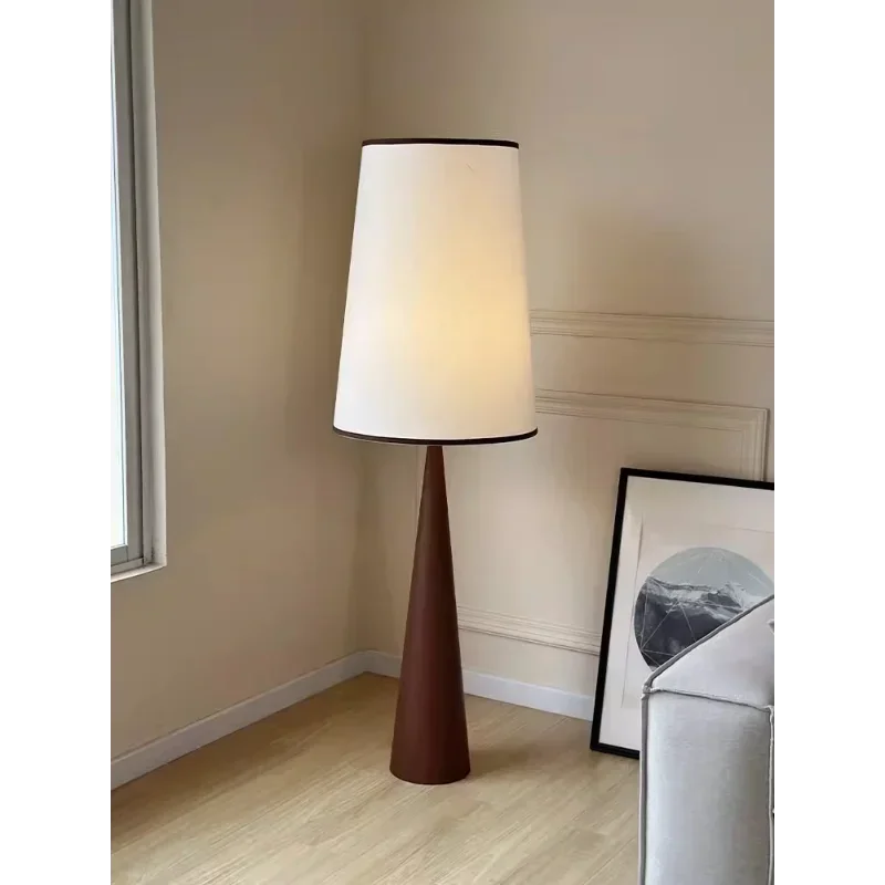 Axyaa Wabi-sabi Wood Floor Lamp Nordic Design Cream Cloth Light E27