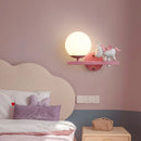 Axyaa Nordic Rabbit Glass Ball LED Wall Lamp for Home Decor
