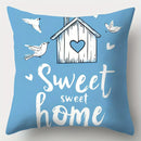 Axyaa Butterfly and Flower Wreath Sofa Cushion Cover Set, 17.7" x 17.7"