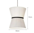 Axyaa Wabi-sabi Pendant Lamp: Modern Fabric Hanging Chandelier for Dining Room