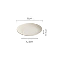 Axyaa Beige Striped Ceramic Plate Set for Molecular Cuisine and Dining