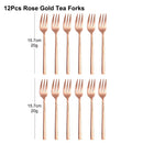 Axyaa Stainless Steel Coffee Fork Set, Mirror Gold Cutlery, Durable Fruit Forks