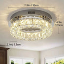 Axyaa Round Crystal LED Ceiling Light - Modern Simple Elegant Lighting