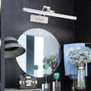 Axyaa Modern Metal Wall Lamp with Foldable Mirror Sconce Light for Bedroom