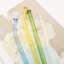 Axyaa Glass Straw Set - 4pcs Milk Tea Juice Cocktail & Brush, Bar Accessories
