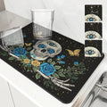 Axyaa Halloween Plants Kitchen Mat Absorbent and Antiskid Dish Drying Pad