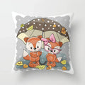 Axyaa Fox Cartoon Pillowcase for Sofa 45*45 Throw Pillow Cover Decoration