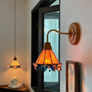 Axyaa Butterfly Glass LED Wall Light Copper Arm Applique Murale