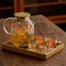Axyaa Glass Teapot Infuser Large Capacity Heat Resistant Flower Tea Pot