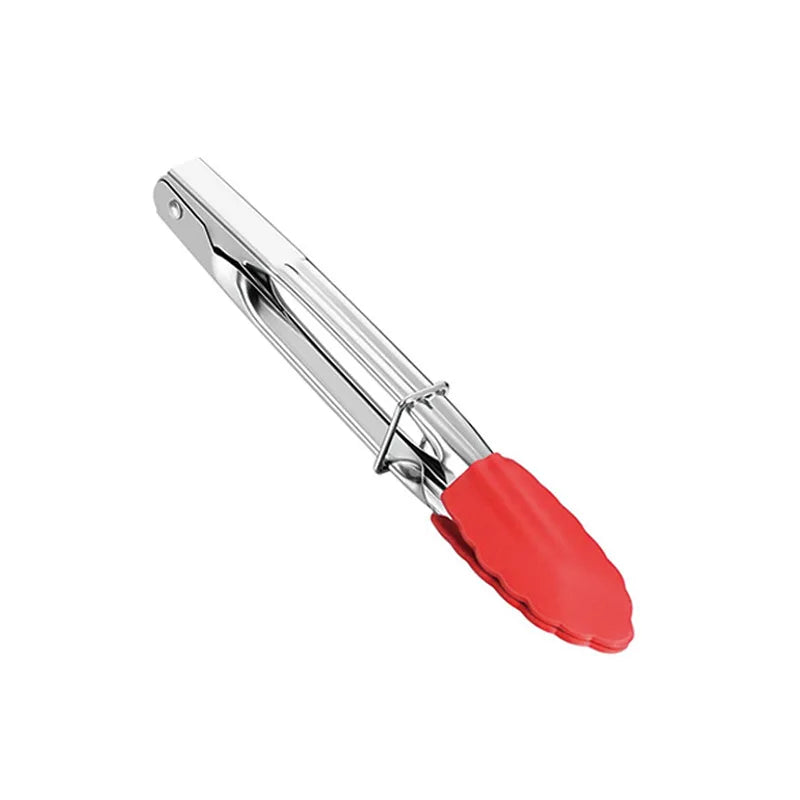 Axyaa Silicone Head Food Tongs with Stainless Steel Handle