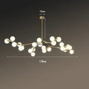 Axyaa Nordic Bean Molecular Chandelier - Modern LED Branch Lamp for Living Room & Restaurant