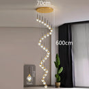 Axyaa Crystal Chandelier Stair Pendant Lamp Living Room Lighting