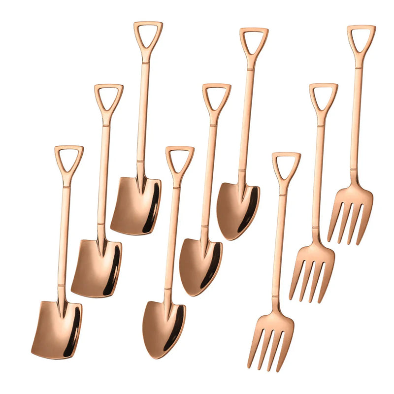 Axyaa Stainless Steel Dessert Scoop - Ice Cream Scoop Shovel Spoon Cake Watermelon